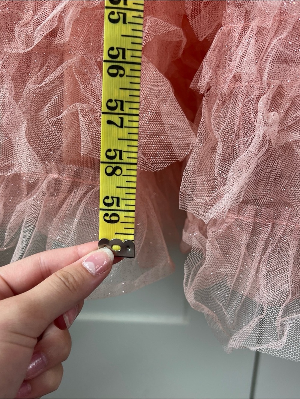Windsor Dress Sz M Quinceanera Fairy Glitter Ball Gown Peach Pink Prom Hoco - Picture 11 of 11